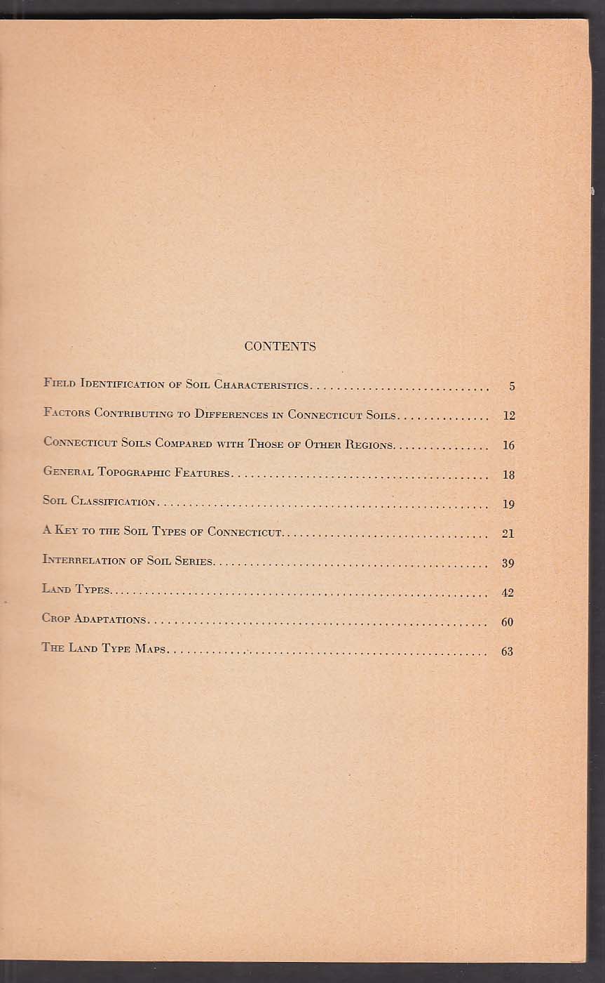 Soil Characteristics Connecticut Land Types 1939