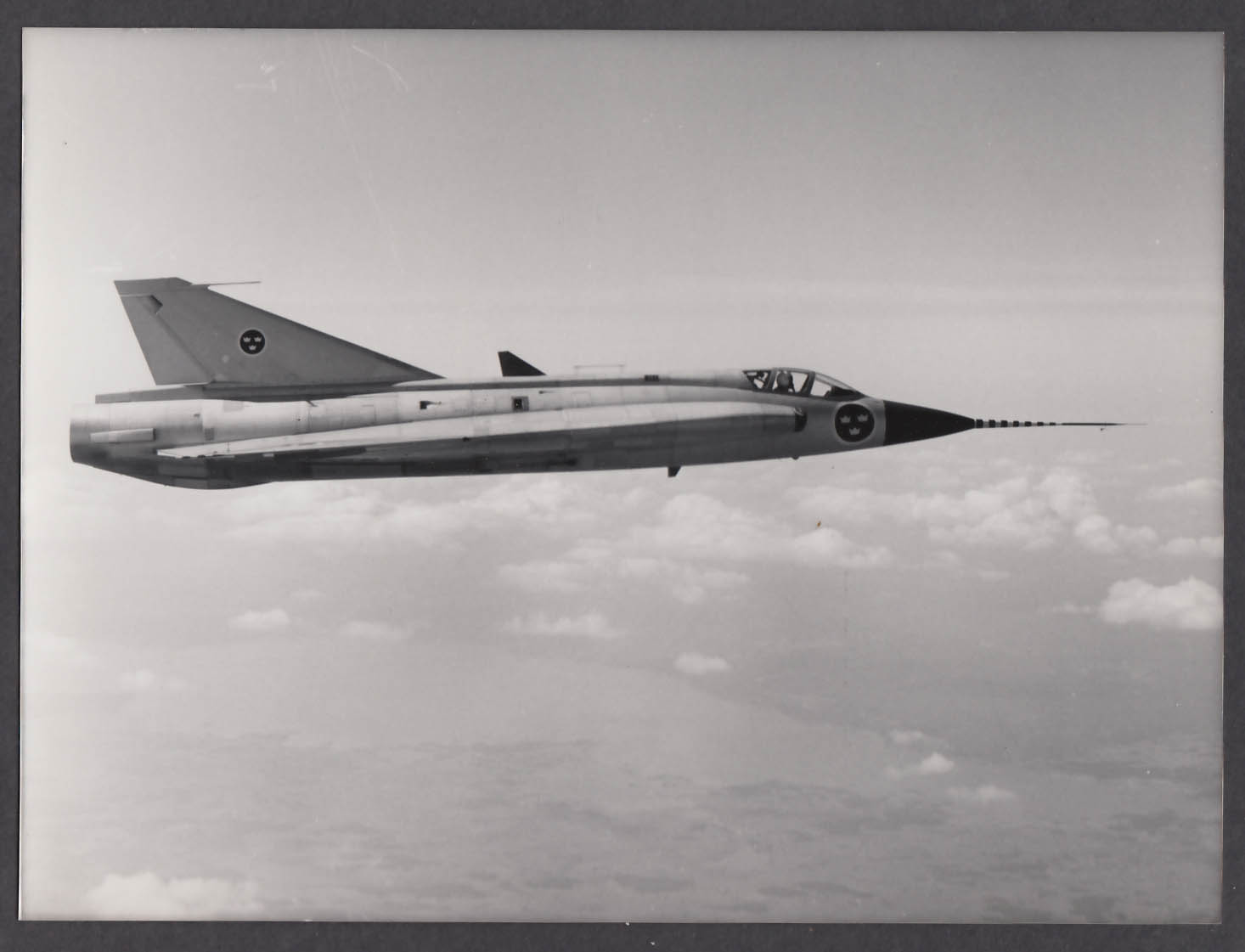 Saab 35 B single-seat supersonic interceptor-fighter Swedish Air Force ...