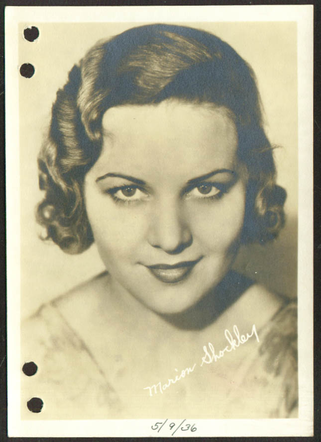 Actress Marion Shockley photo 5x7