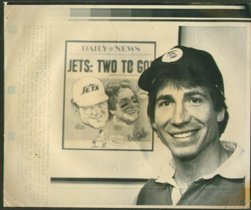 Jets QB Richard Todd traded to Saints photo 1984