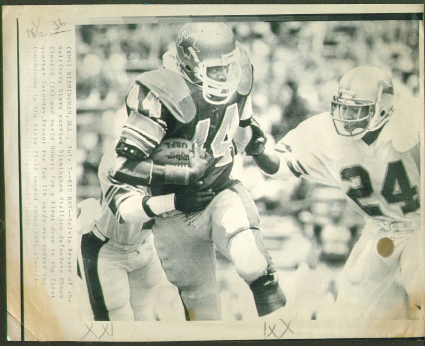 USFL Stars Kelvin Bryant v Birmingham photo 1985