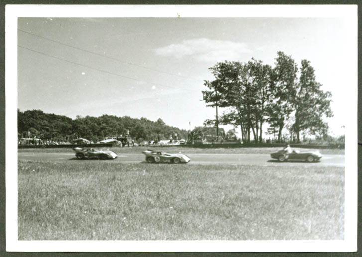 5x7 amateur snapshot. Gurney #48, Hulme #5 and the Corvette pace car.