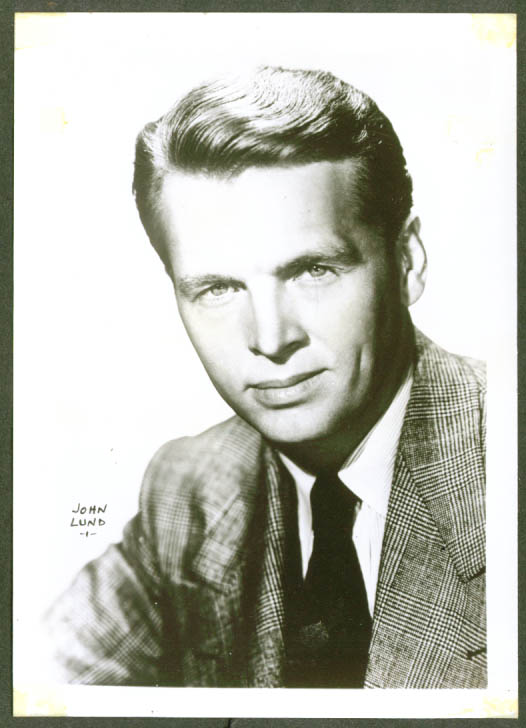 Film & TV actor John Lund 5x7 photo 1950s