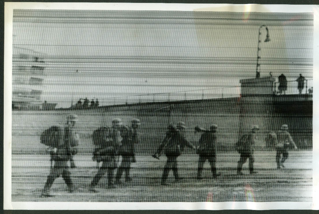 German Nazi Occupation Troops at Danish Bridgehead newsphoto 1940