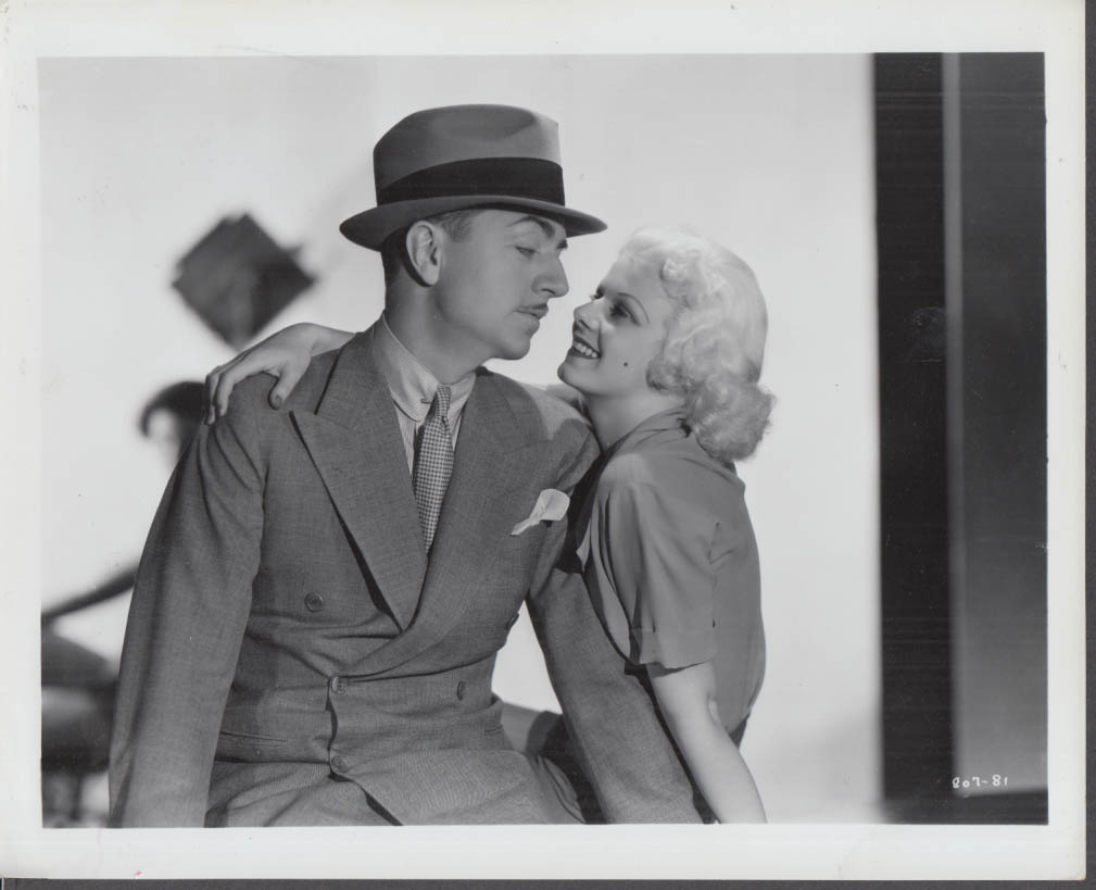 William Powell & Jean Harlow in Reckless 1936 photo 1960s restrike