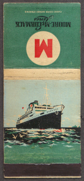 Moore-McCormack Lines steamship company matchcover