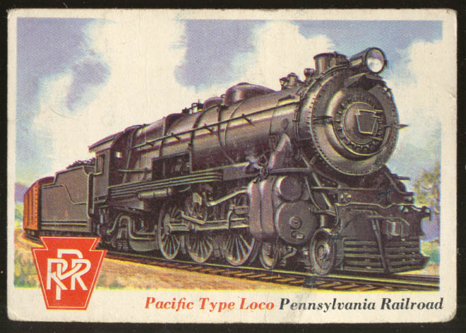 Pennsy RR Pacific Loco Rails & Sails Topps card #38