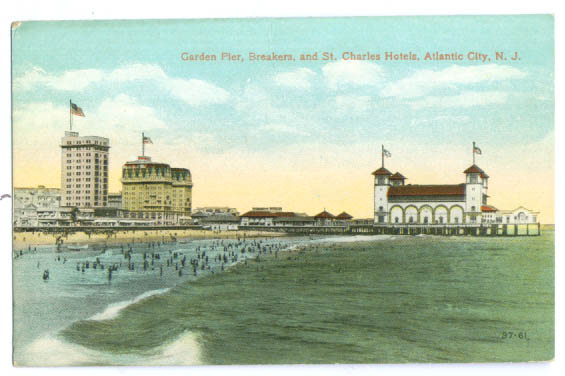 Garden Pier Atlantic City NJ postcard 1920s