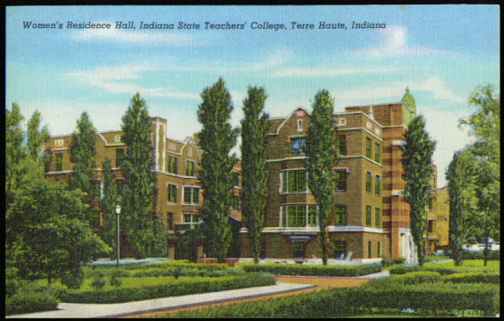 Indiana State Teacher's College Terre Haute IN postcard 1940s