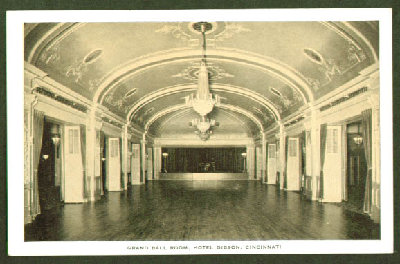 Ballroom Hotel Gibson Cincinnati postcard 1920s