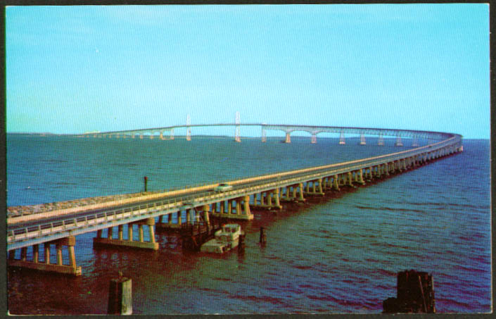 Chesapeake Bay Bridge MD postcard 1950s