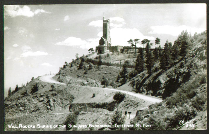 Will Rogers Shrine Cheyenne Mt CO RPPC 1948