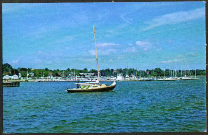 Yacht Club & Harbor Sheboygan WI postcard