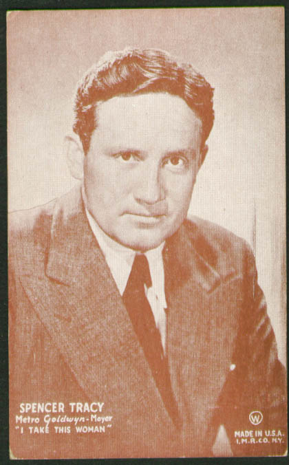 Spencer Tracy mutoscope / arcade postcard 1940s