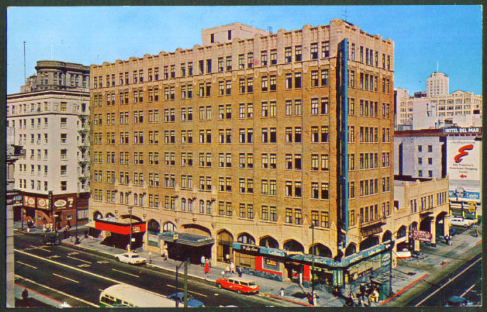 Pickwick Motor Hotel San Francisco CA postcard 1950s