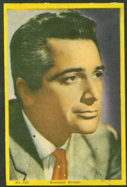 Rossano Brazzi 3x5 color pic Argentina 1959