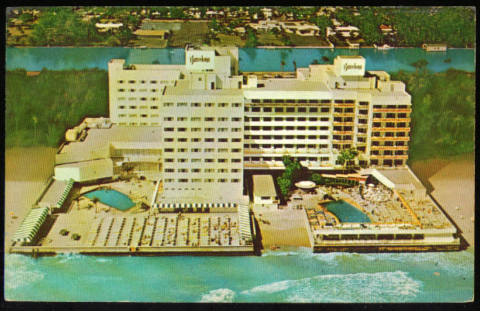 Barcelona Hotel 43rd St Miami Beach FL postcard 1964