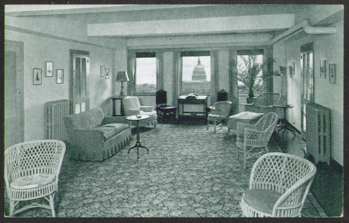 Guest Room Dodge Hotel Washington DC postcard 1930s