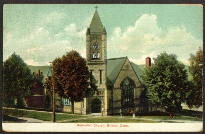 Methodist Church at Bristol CT postcard 1910 | eBay