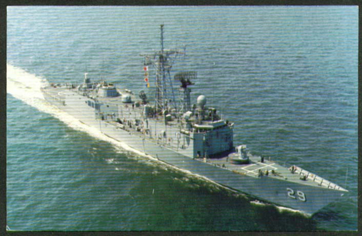 USS Stephen W Groves FFG-29 frigate postcard