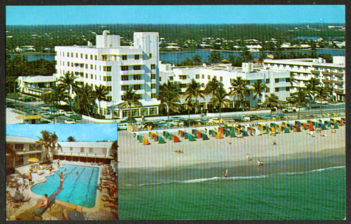 Lauderdale Beach Hotel Ft Lauderdale FL postcard 1950s