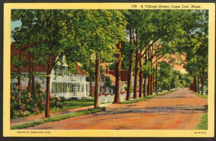 Route 28 Bass River Cape Cod MA postcard 1947