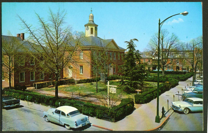 Talbot County Courthouse Easton MD postcard 1950s