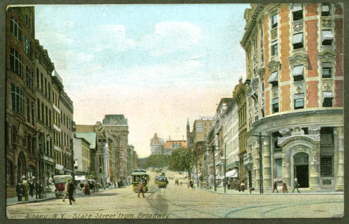 Albany Trust Co State St Albany NY postcard 1912