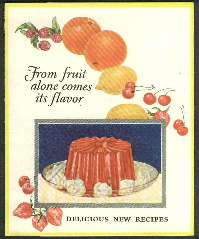 Royal Fruit Gelatin recipe folder 1926