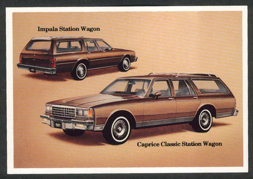 1981 Chevrolet Impala & Caprice Classic Station Wagon postcard