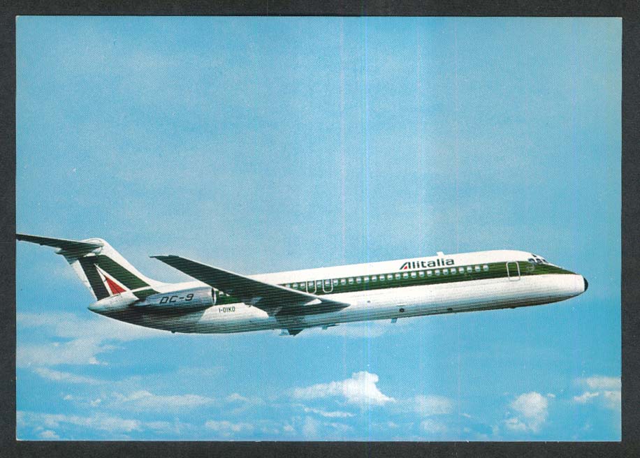 Alitalia McDonnell Douglas DC-9/30 postcard 1970s