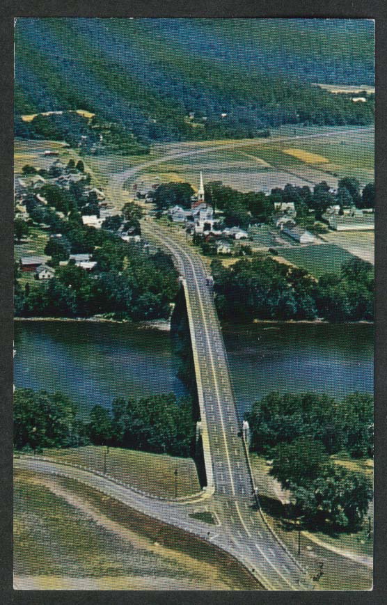 Village of Sunderland MA postcard 1950s