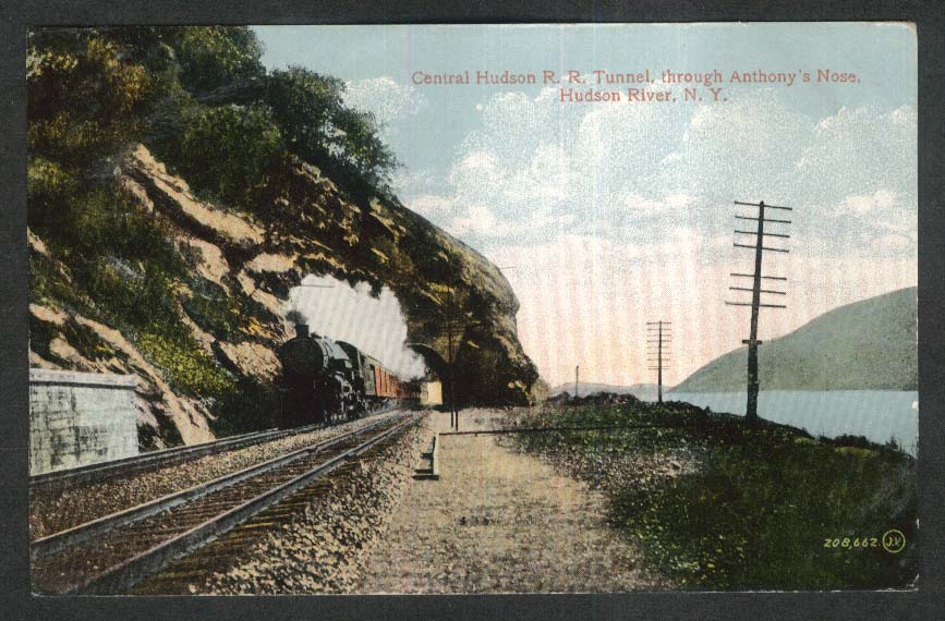 Centreal Hudson Railroad Tunnel Anthony's Nose Hudson River NY postcard ...