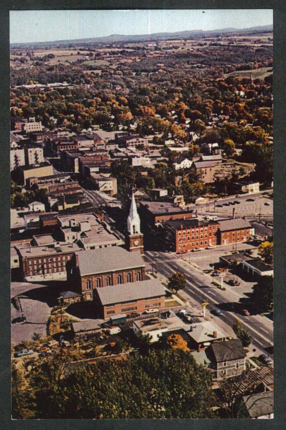 Centenary United Methodist Church Main Street Malone NY postcard 1960s