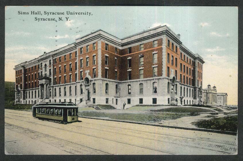 Sims Hall Syracuse University Syracuse NY postcard 1912