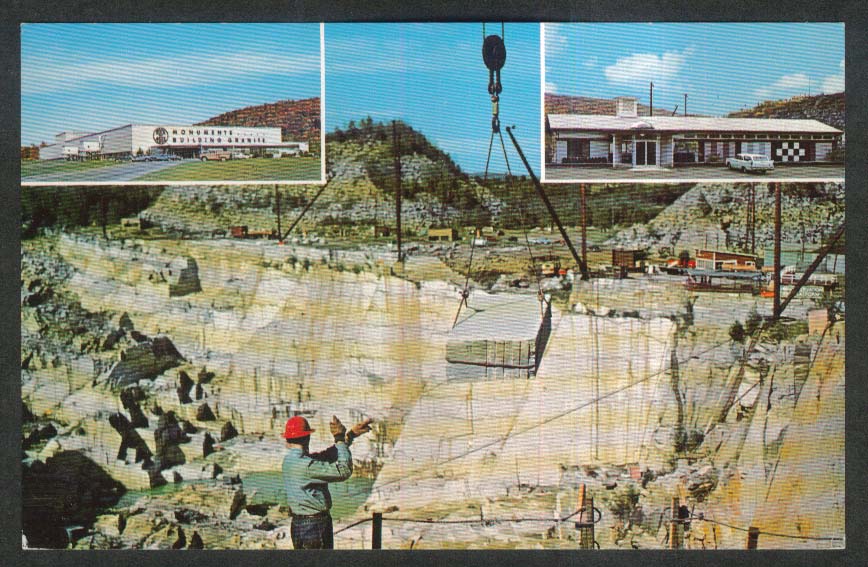 Rock of Ages Granite Quarry Barre VT postcard 1965