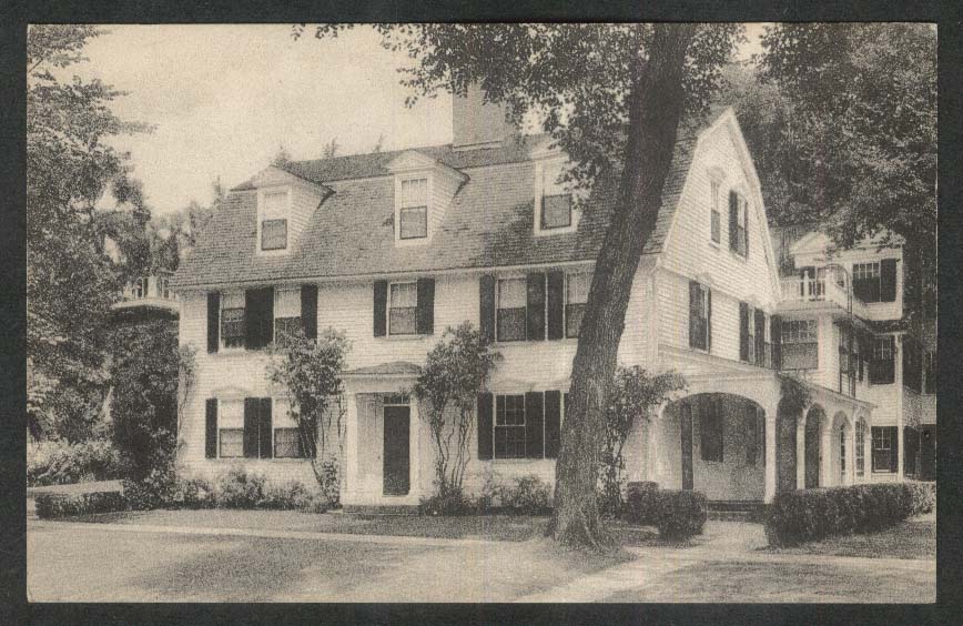 Sessions House Smith College Northampton MA postcard 1950s