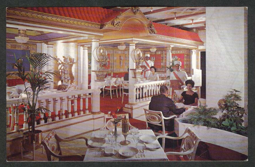 Sheraton Hotel Saigon Ports o' Call Restaurant Dallas TX postcard 1950s