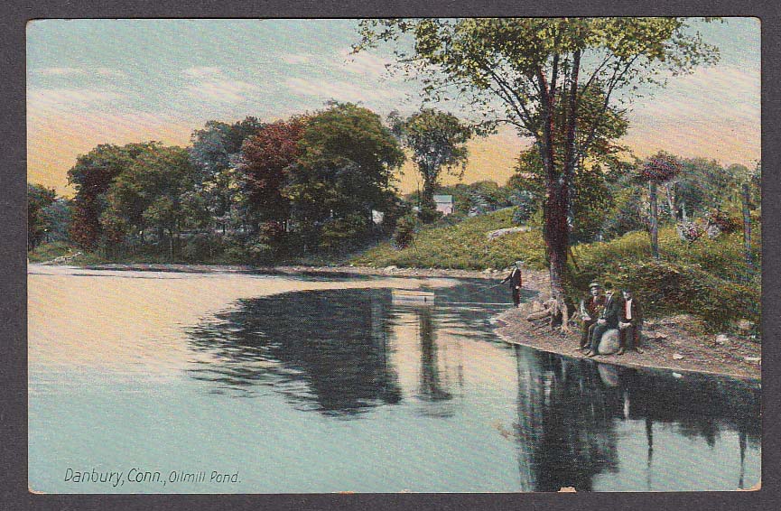 Danbury CT Oilmill Pond postcard 1910s