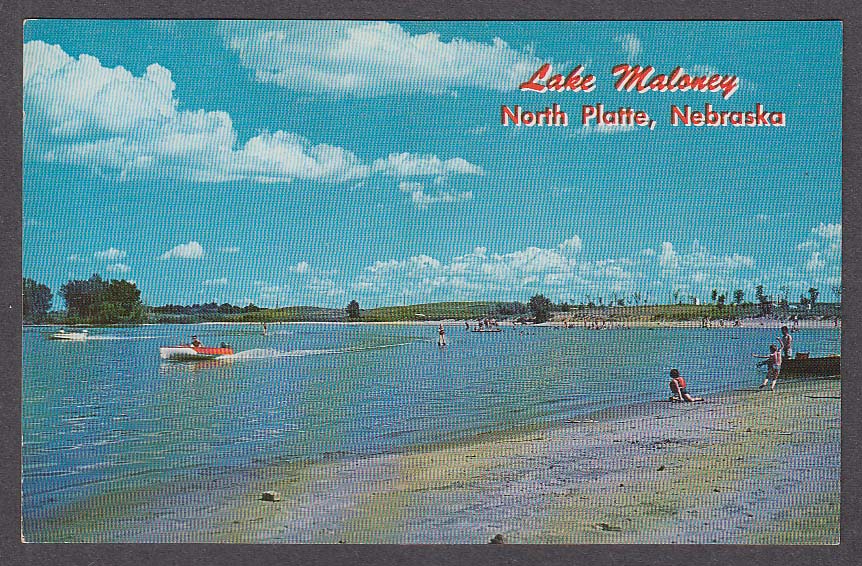 Lake Maloney North Platte NE postcard 1950s