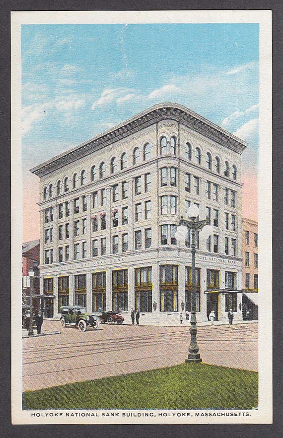 Holyoke National Bank Building MA postcard 1920s