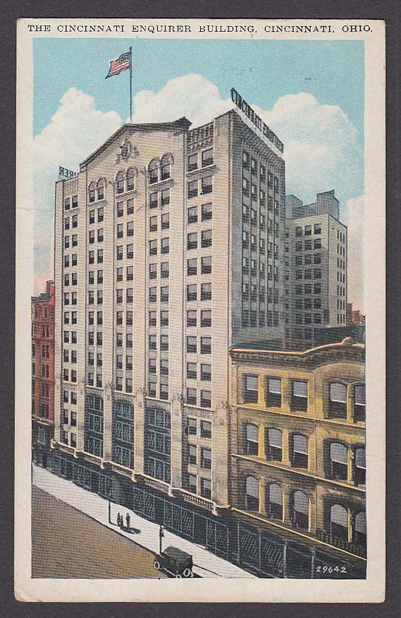 The Cincinnati Enquirer Building Cincinnati OH postcard 1941