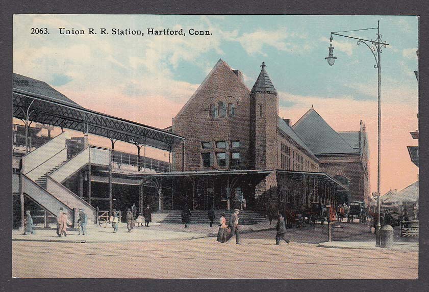 Union Railroad Station Hartford CT postcard 1920s