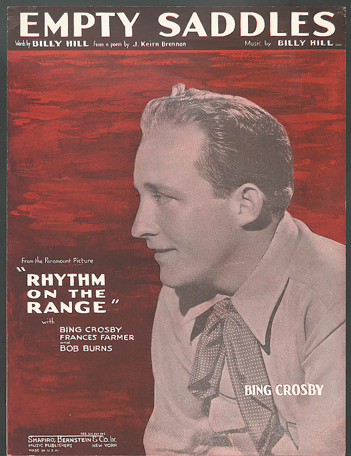 Empty Saddles Bing Crosby movie sheet music 1936