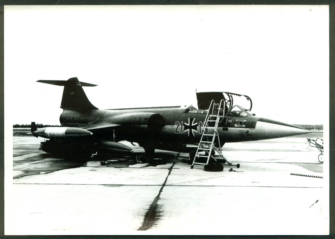 German Air Force Luftwaffe Lockheed F-104 Starfighter canopy open photo ...