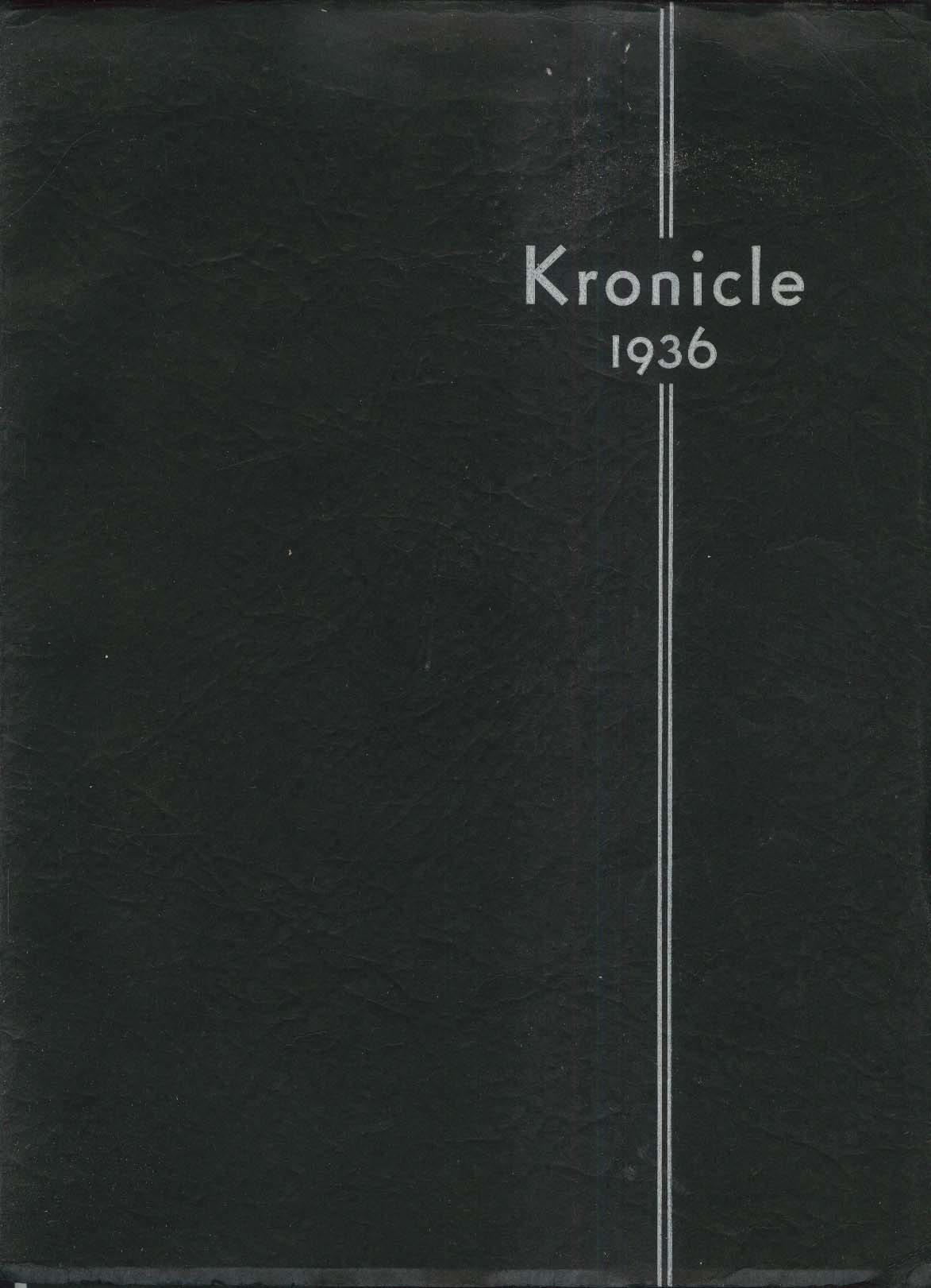 Kronicle 1936 Keene Normal School New Hampshire Yearbook